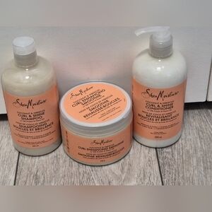 SheaMoisture Coconut & Hibiscus Curl & Shine Hair Care Set; Conditioner, Shampoo